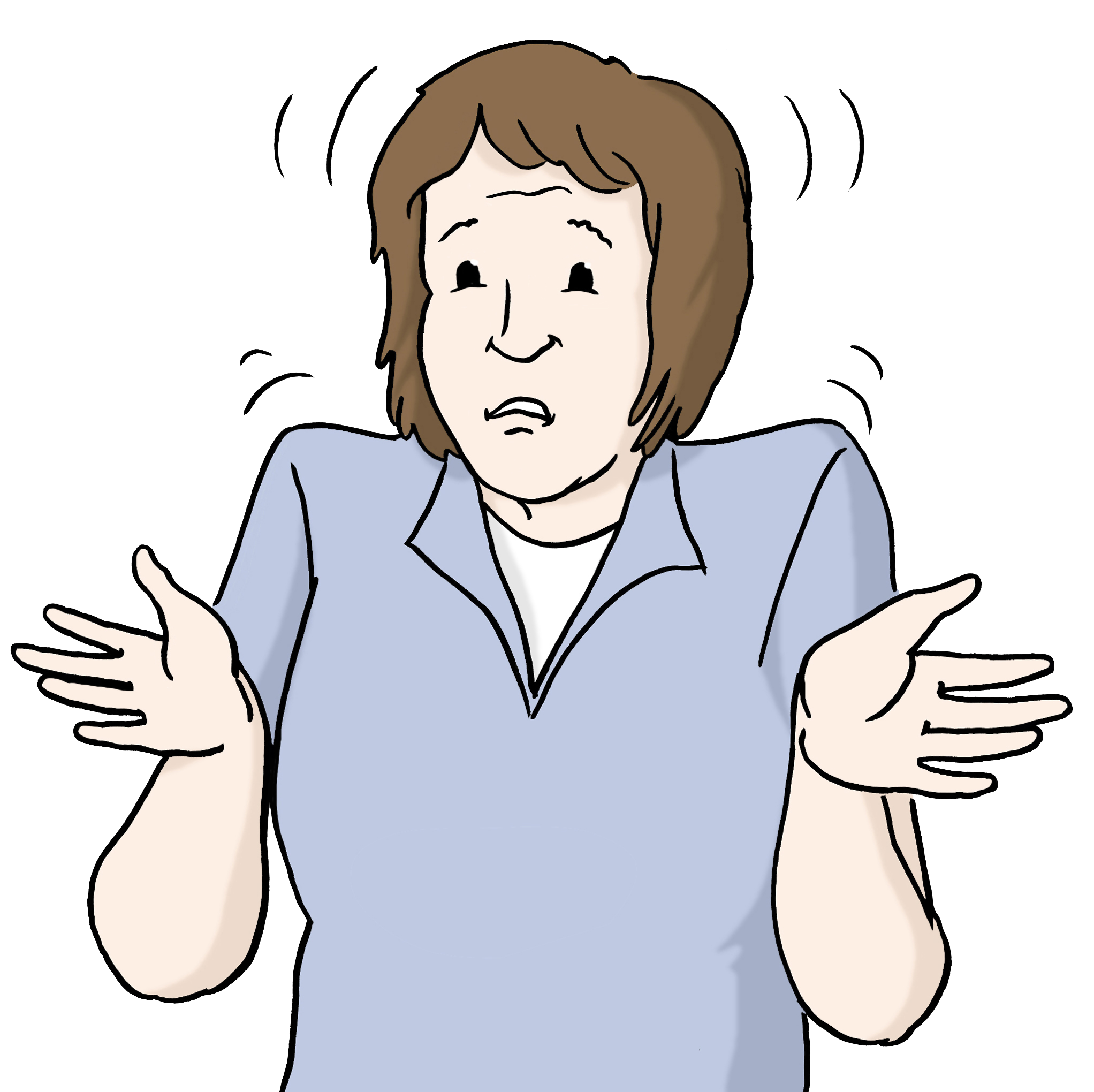 Person, die eine Frage hat