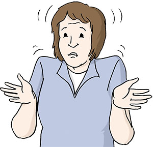 Person, die nicht versteht